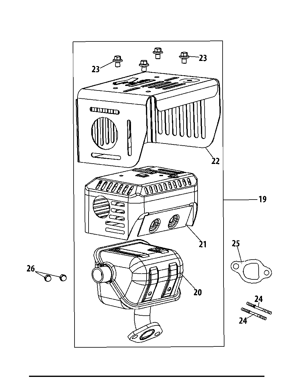 170-Cu Muffler Diagram and Parts List for CS45M4 (24A-45M4700)(2014) Yard Machines Chipper Shredder